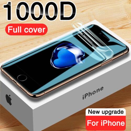 1000D Full Cover Hydrogel Film Screen Protector For iphone 7 8 6 6S Plus Screen Protector For iphone X XS 11 12 Pro Max XR Film