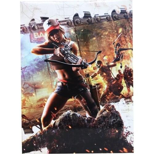 Classic Game Anime Dead Island II 2 Zombies + Pinwheel Chainsaw + Post Card + Flag Figure Model Toys Gift