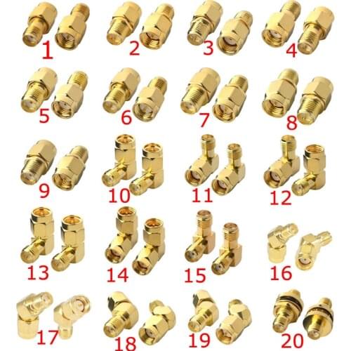 2 Pieces RF Coaxial Coax SMA Adapter Kit SMA Male Female WiFi Antenna Extension Connector