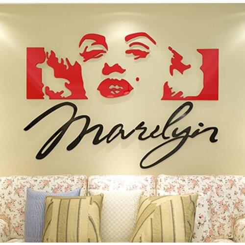 Creative 3D acrylic crystal three-dimensional characters wall painting the living room sofa background wall decoration