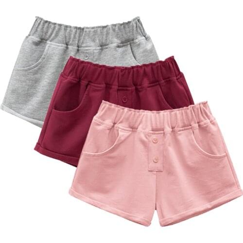 Summer Baby Girl Shorts with Pocket Children Clothing 2-10 Years Candy Color Teen Kids Short Pants Elastic Waist Girl Panties