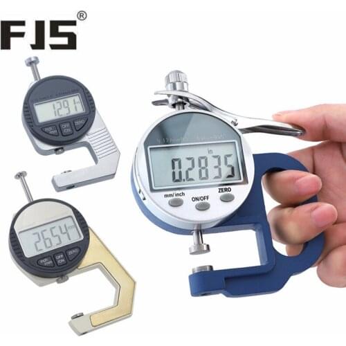 0-12.7mm/0-25.4mm Thickness Gauges mm/inch Digital Micrometer Flat Probe Measuring Tools for Leather Flim Paper