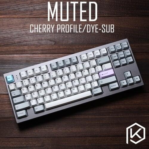 Muted colorway 169 Cherry profile Dye Sub Keycap Set thick PBT plastic keyboard gh60 xd60 xd84 tada68 rs96 zz96 87 104 660