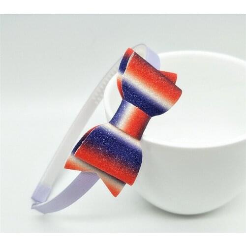 New Children Bowknot Fabric Hoop Hair accessories Wholesale Koreas Version of Bright Powder Fashion Hoop Cute Girl