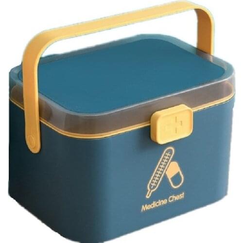 NEW First Aid Kit Medicine Storage Box Household Plastic Portable Multifunctional Security Double Layer Emergency Lifesaving Aid