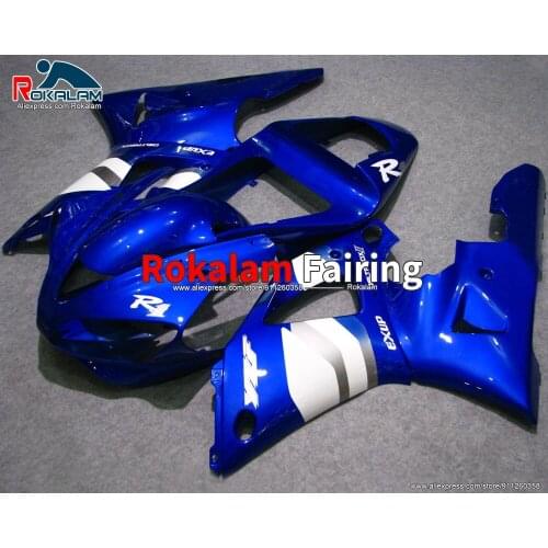 Custom Fairings For Yamaha R1 2000 2001 YZF1000 00 01 White Blue Aftermarket Motorcycle Bodywork (Injection Molding)