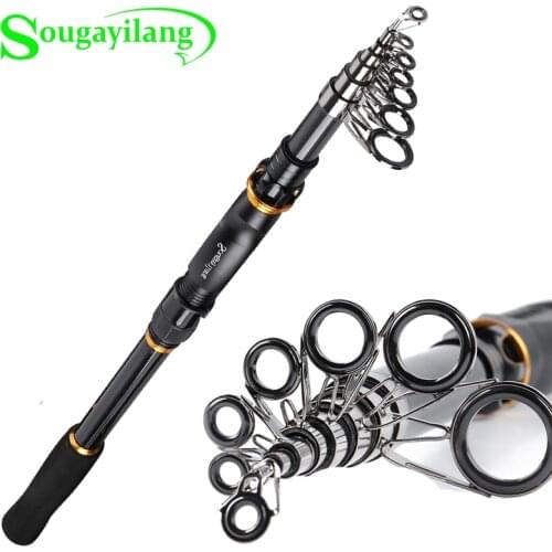 Sougayilang 1.8m-3.6m Portable Telescopic Fishing Rod 99% Spinning Fishing Tackle Casting Rod Good Carp Sea Fishing Pole