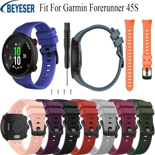 18mm Many colors Wristband Band Strap for Garmin Forerunner 45S Silicone Replacement Smart watch Fashion watch strap accessories