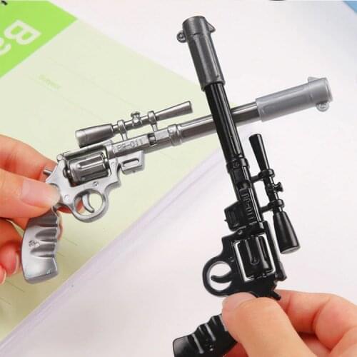2 pcs/lot Cool Gun Ballpoint Pen Boys Pen Toy Pen Kawaii Plastic Ball pens For kids Boys Gift Novelty Stationery School Supplies
