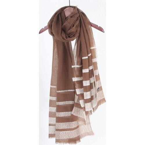 100%cashmere women fashion striped thin scarfs shawl pashmina 70x200cm grey 3color
