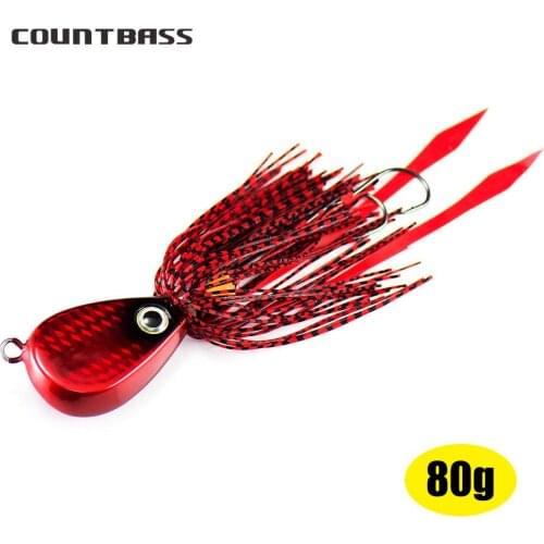 Countbass 80g 2.82oz Salty Rubber Jig Lure for Fishing Metal Jigs Bottom Squid Snapper Jigging