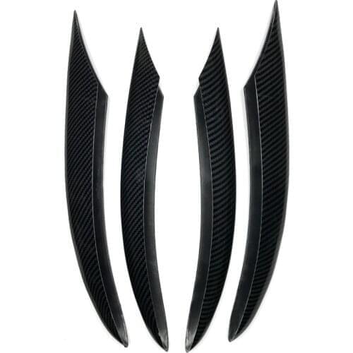 Carbon Fiber Style Front Fog Lamp Grill Grille Decorative Cover Trim Strip For Mercedes-Benz C180L C260L C300L 2019 C-Class DIY