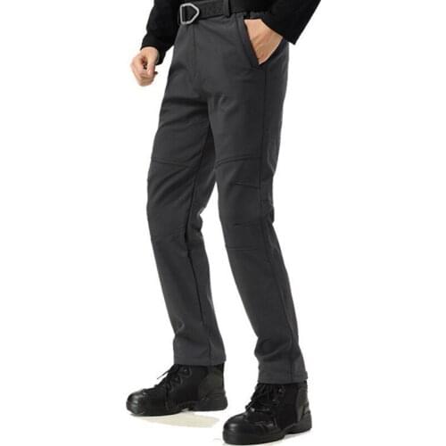 Outdoor Climbing Windproof Waterproof Skiing Pants Men Winter Riding Fishing Hunt Thick Warm Soft Shell Fleece Tactical Trousers