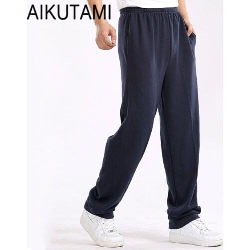 High Quality Loose Solid Tracksuit Running Pants Men Professional Football Training Bottoms Soccer Running Broekpak XXXXXL 6XL