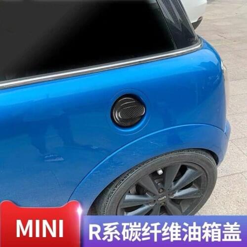 Genuine Carbon Fiber Tank Cap Protective Sticker Fuel Tank Cap Sticker Cover for Mini Cooper R55 R56 R57 Protective Accessories