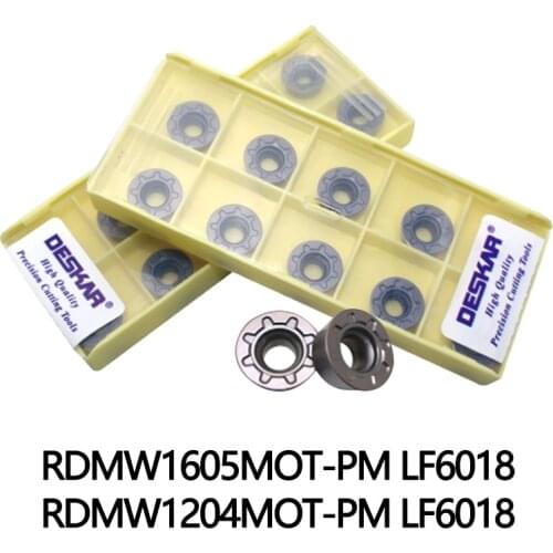 10PCS DESKAR RDMW1605MOT-PM LF6018 RDMW1204MOT-PM LF6018 CNC Milling Cutter Turning Tool lathe machining stainless steel