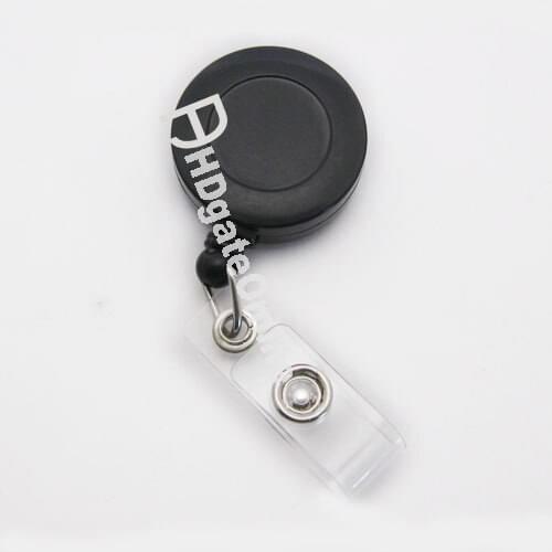 1000 Black color Plastic Reels Retractable for ID Card Holder Badge YOYO Solid