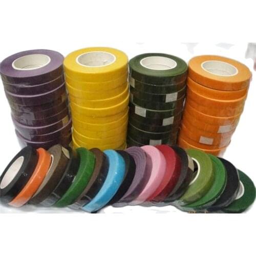 2PC 30 Yard 12MM Paper Tape Florist Floral Stem Tape Craft Roll Dark Green Artificial Flower Bouquet Stem Wrap Adhesive Tapes