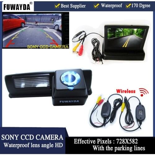 FUWAYDA Car Parking 4.3" Color TFT LCD Display Car Camera Monitor+CCD Camera for Toyota HARRIER ALTEZZA PICNIC ECHO VERSO CAMRY