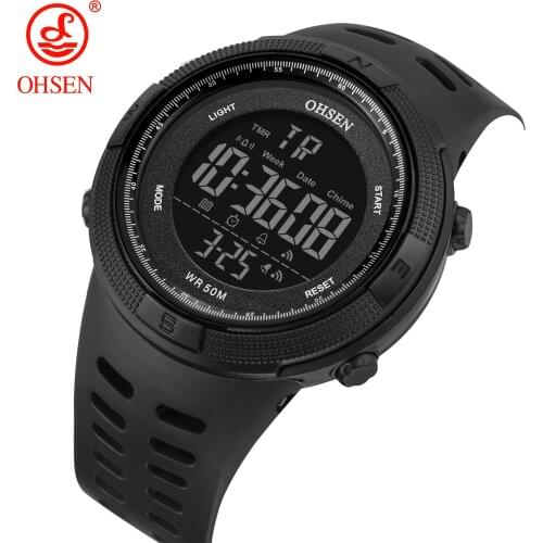 Digital Men Military Sport Watch reloj hombre Black 50M Diver Silicone bracelet men wristwatches Waterproof Led Male clocks Gift