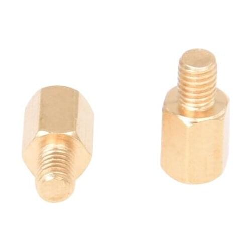 GTBL 20 Pcs PC PCB Motherboard Brass Standoff Hexagonal Spacer M3 6+4mm