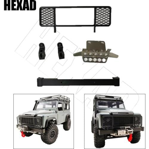 Metal Front Bumper With Protective Plate Center Net Suitable For 1/12 MN D90 D91 D99S Remote Control Car Upgrade Spare Parts