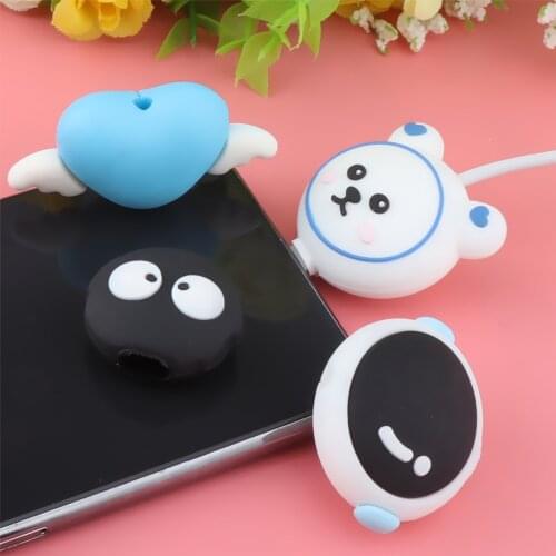 Cartoon Protector Cable Charger Animal Cable Bite Cute USB Cable Protector Winder Anime Kawaii Organizer Cover For IPhone