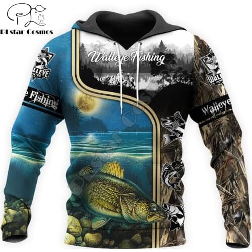 Walleye Fishing With Dad 3D All Over Printed Mens Autumn Hoodie Sweatshirt Unisex Streetwear Casual Zip Jacket Pullover KJ568