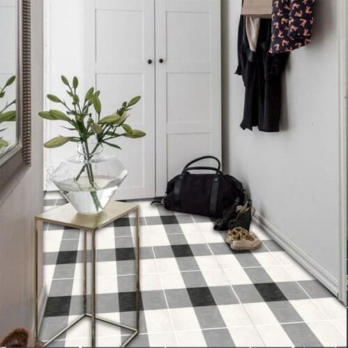 Floor Stickers Kids Room Living room Bedroom Bathroom Restaurant Wear-resistant Walkable Pvc Floor Tile Stickers Non-slip