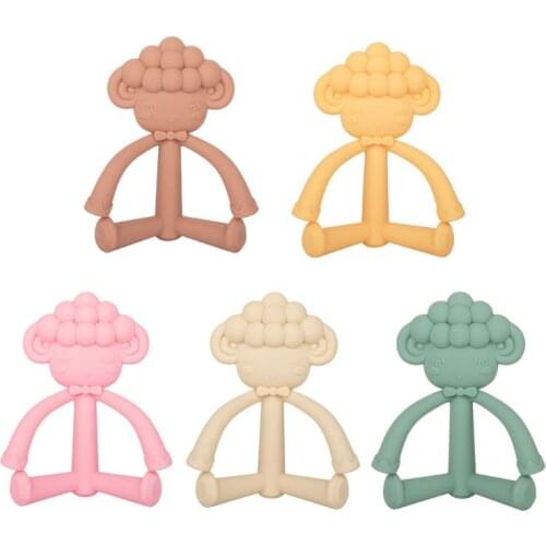 Food Grade Silicone Sensory Chewable Toy Silicone Teether Chew Necklace For Baby