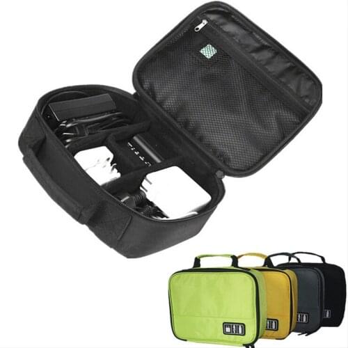 Portable Digital Accessories Gadget Devices Organizer USB Cable Charger Tote Case Storage Bag Travel Organizador
