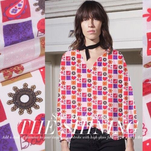 Color printing dress shir silkt fabric silk fabrics 100% silk fabric at wholesale high-grade silk clothing cloth