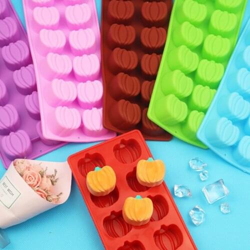Halloween Silicone Mold Pumpkin Cake Chocolate Decoration Non-stick Fondant Mould Dessert Cake Decoration Ice Mold Baking Tools