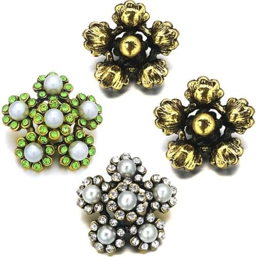 Crystal w177 3D 18mm 25mm rhinestone metal snap button for Bracelet Necklace Interchangeable Jewelry Women accessorie findings