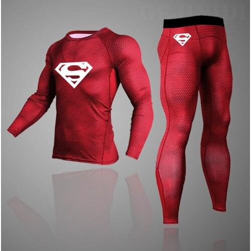 Outdoor Mens Running Casual Sportswear Compression Sports Set Male Gym Fitness Shirt Stretch Exercise Tights Track Suit