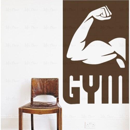 Muscle Sport Gym Vinyl Wall Sticker Gym Sport Wall Decal Fitness Bodybuilder Wall Sticker Workout Motivation Wall Mural