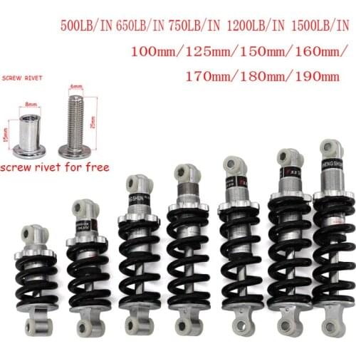 100MM 150MM180MM 200MM 750LB 1000LB Rear Shock Absorber Damping for 47CC 49CC Minimoto ATV scooter mini Pocket Bike suspension