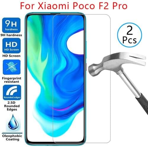Tempered glass screen protector for xiaomi poco f2 pro case cover on ksiomi xiomi pocof2pro f 2 2f f2pro protective phone coque