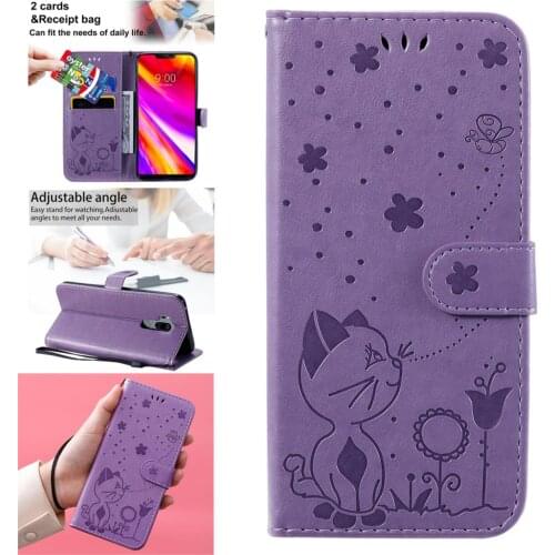 Mirror Cases For accesorios LG G7 ThinQ Luxurious PU Leather Wallet Book Phone Pouch Cover sFor LG Cellular Soft TPU Case Hoesje