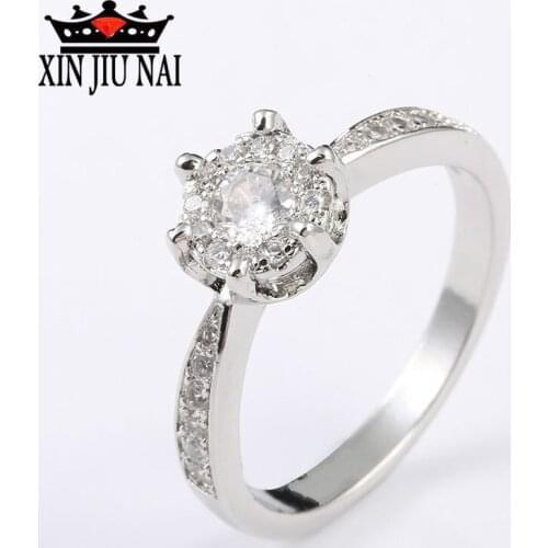Dance party Jewelry Stainless Steel Dense Inlaid Zircon Round Wedding Rings For Women Girl Anillo Anel Bague diamond jewelry