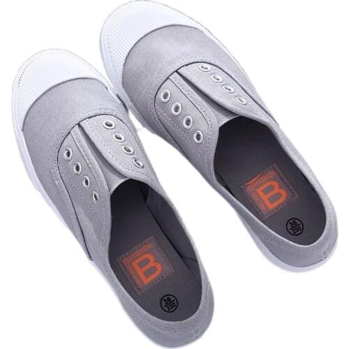 Womens Canvas Shoes A Pedal Small White Shoes Korean Version of The Breathable Lazy Student Leisure Harajuku Sports Shoes