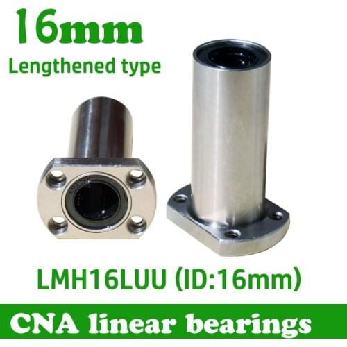 1pcs LMH16LUU 16mm long type flange linear bearing CNC Linear Bush Free shipping