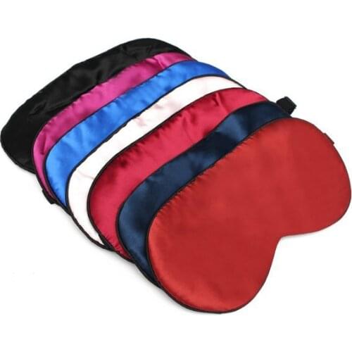 Soft Real Pure silk sleeping eye mask Travel Relax Rest Aid Unisex Sleeping Eye Patch Blindfold Shade Blinder Goggles 1pcs