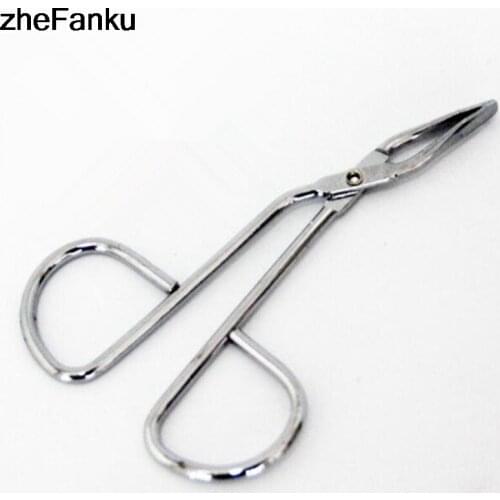 1PC Stainless Steel Eyebrow Tweezer Makeup Hair Removal Tool Scissors Shaped Eyebrow Clip Tweezers Clamp Clipper Beauty Tool
