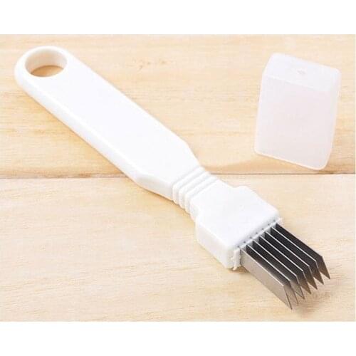 1PC Stainless Steel Green Onions Cutter Green Spring Onion Slicer Device Vegetable Shredder Slicer Cutter Easy Handle EKX 313