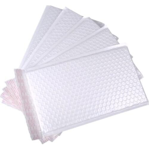 100Pcs 8 Sizes Pearl White Bubble Mailer Gift Packaging Bag Padded Shipping Envelopes Shockproof Bubble Envelope Business