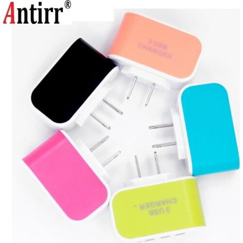 2018 3.1A Triple USB 3 Ports Wall Home Travel AC Charger Adapter for Samsung S6 for iPhone IOS Android Mobile phone US Plug