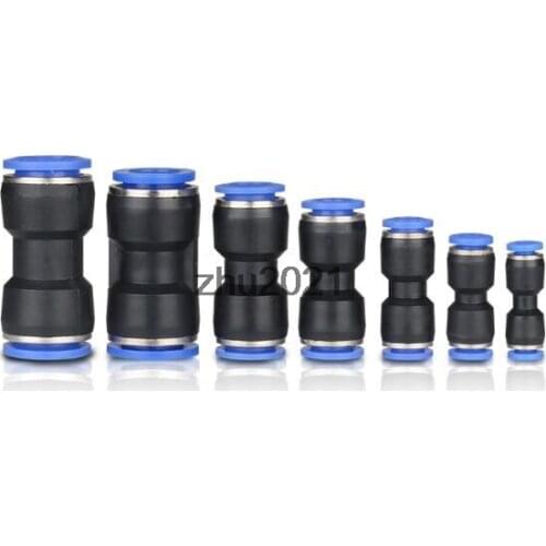 5pcs PU 4 6 8 10 12 14 MM Straight Push in Fitting Pneumatic Push to Connect Air Hose Tube Quick Fittings