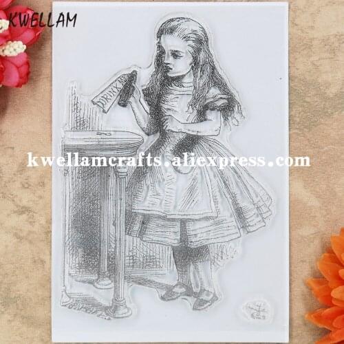Girl Scrapbook photo cards rubber stamp clear stamp transparent stamp 9052234