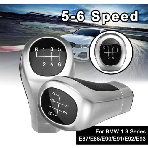 Car 5 6 Speed Gear Shift Knob Shifter Lever Knob Head For BMW 1 3 series E81 E87 E88 E82 E90 E91 E92 2006-2011 Car Accessories